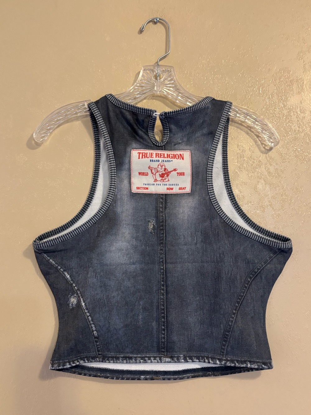NWT True Religion Indigo Terry Indigo Tank sz M